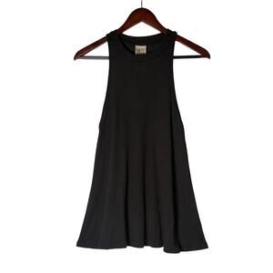 Free People Tank Womens Black Small Ribbed Loose Fit Casual Summer Boho